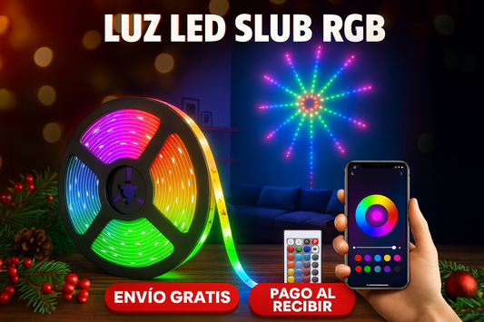 🎄 Luces LED RGB con efecto Fuegos Artificiales – El Verdadero Brillo Navideño 🎄